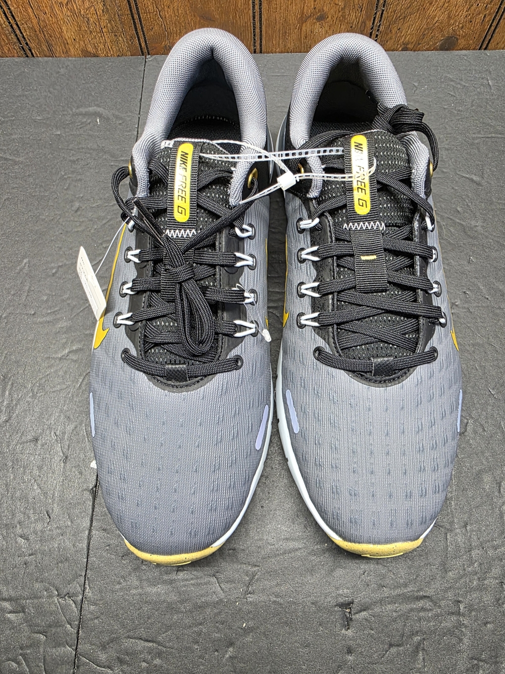 Nike Free NN Men's Golf Shoes - Gray & Black with Yellow Accents